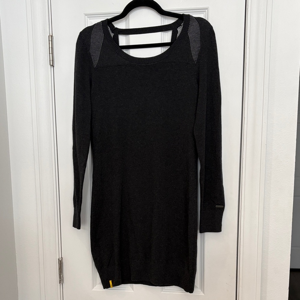 Lole Charcoal Gray Knit Sweater Dress Sz S‎